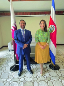 Second vice-president of Costa Rica meets ambassador of Qatar - Gulf Times