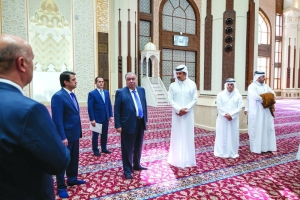 Amir, Tajik president tour new mosque in Dushanbe - Gulf Times