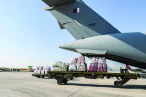 Two Qatari Aircraft Carrying Aid to Palestinians in Gaza Land in Egypt ...