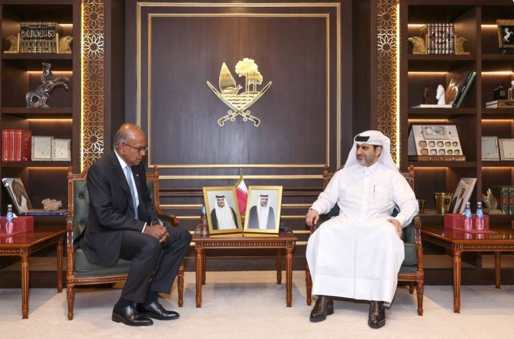 QCB Governor meets Singapore’s Minister for Home Affairs