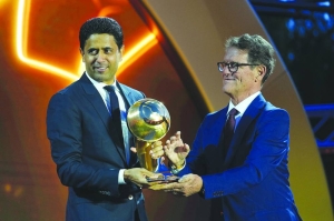 PSG president al-Khelaifi honoured at KAFD Globe Soccer Europe Awards in Sardinia