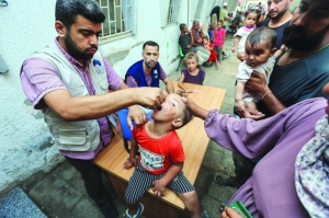 UNRWA lauds progress in polio drive, calls for permanent truce