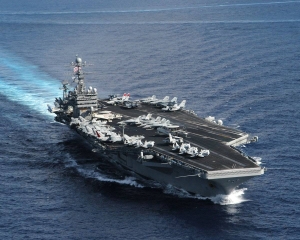 US carrier USS Theodore Roosevelt leaves Middle East