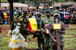 Uganda holds funeral for murdered Olympian Cheptegei