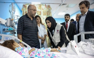  Al Khater visits wounded at Beirut hospital