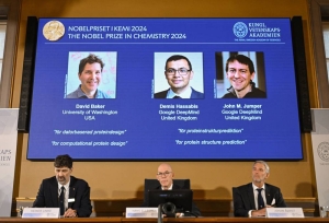 Trio wins chemistry Nobel for protein design, prediction