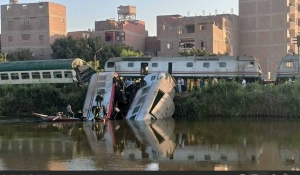 At least 20 injured in train collision in Minya governorate in Egypt