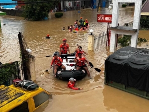 Tropical storm battering Philippines leaves at least 23 people dead