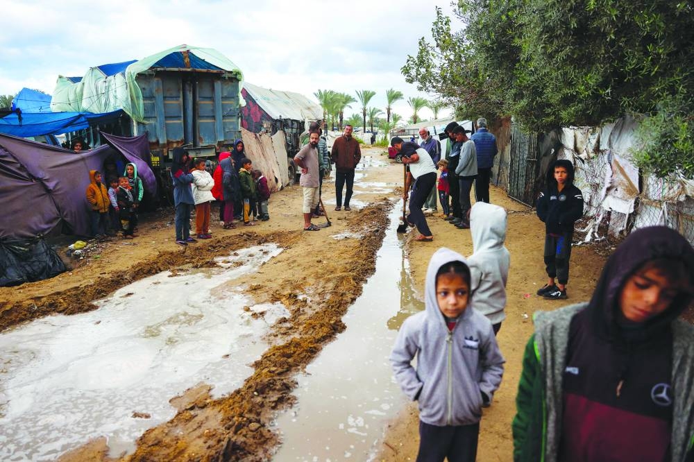 Winter rains pile misery on war-torn Gazas displaced