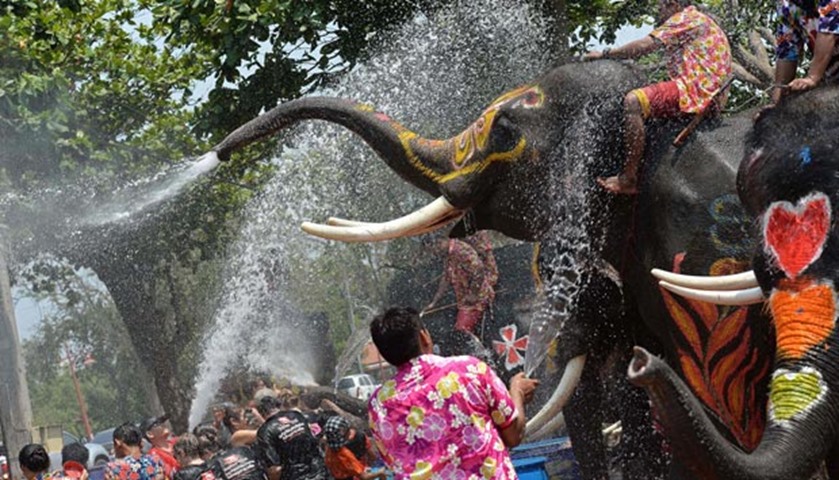 The festival is marked with water fights during the days around the new year on April 13