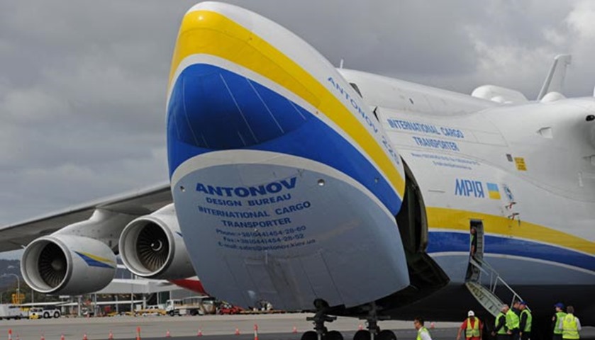 The nose is raised up on the world\'s largest aircraft
