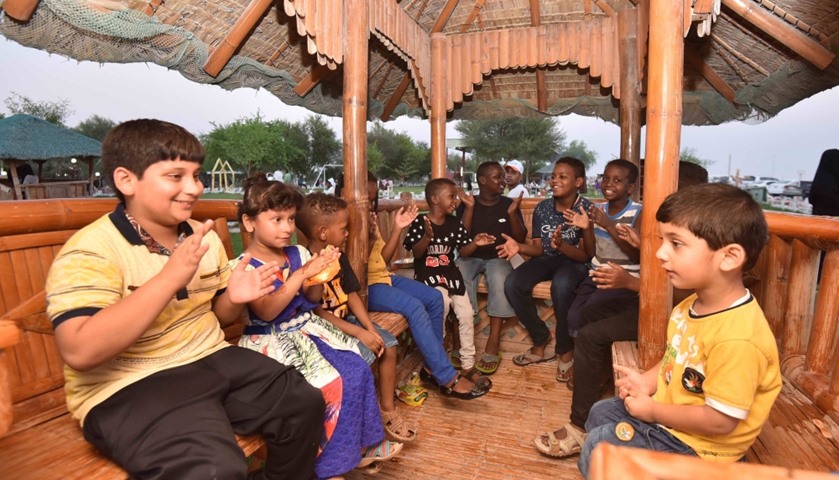 Children enjoying the activities at Al Dosari Zoo and Game Reserve