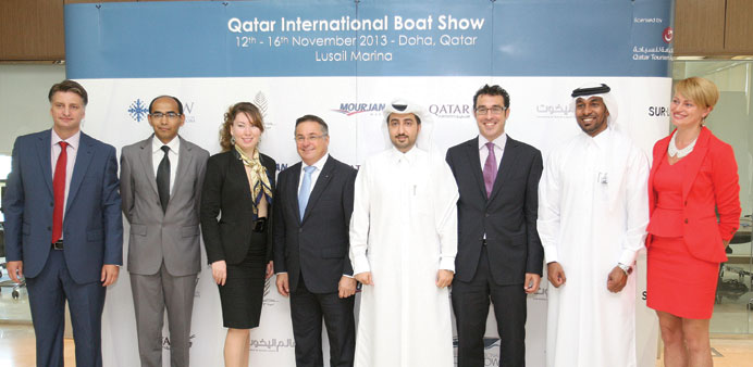 Organisers of the first Qatar international boat show at the press conference.