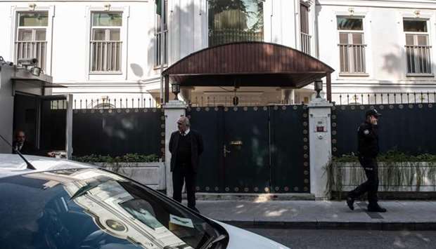 The residence of Saudi Arabia's Consul General Mohammad al-Otaibi is pictured in Istanbul