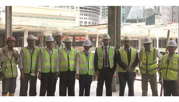 Qatari Diar CEO Abdullah bin Hamad al-Attiyah and other Qatari Diar executives along with senior Malaysian officials following their visit to the Citi Tower project in Kuala Lumpur.