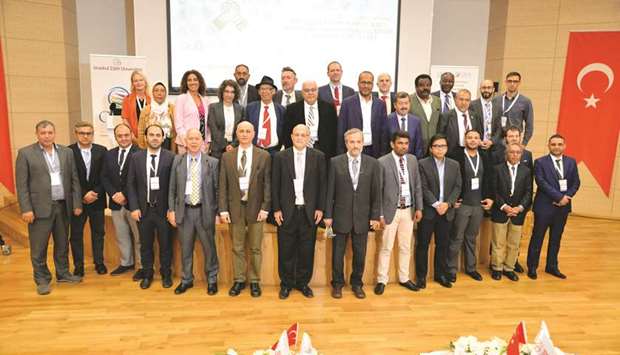 Participants pose for a commemorative photo at the conference in Turkey.