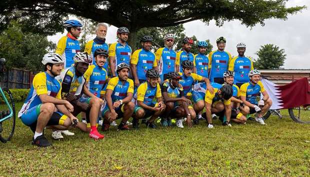 Members of the Qatar Cyclists team