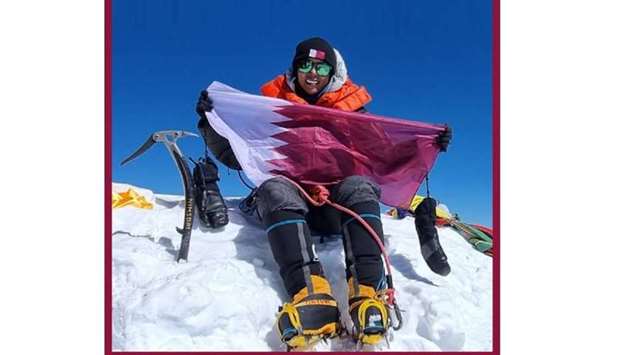 Sheikha Asma al-Thani atop Mount Manaslu