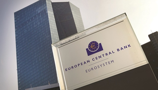 The headquarters of the European Central Bank in Frankfurt. The ECBu2019s window for outsized interest-rate increases is closing as a recession looms and borrowing costs approach levels that no longer offer support.