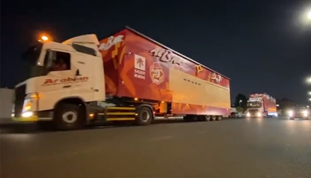 ,The first two out of five 'mobile restaurants' are on their way to our sister country, Qatar, to participate in serving our loved ones there during football matches,, AlBaik said.