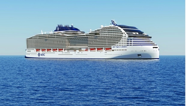 The eagerly anticipated new ship, MSW World Europa, spans 22 decks and 47m wide with 2,626 cabins, boasting more than 40,000sqm of public space.