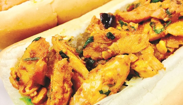 Chicken Khurchan Hot Dog.    Photo by Chef Tarun Kapoor