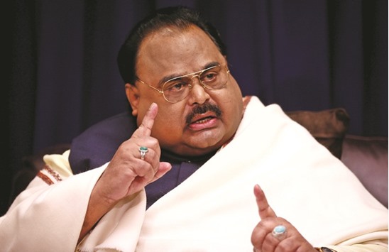 Founder of Pakistanu2019s MQM party, Altaf Hussain, reacts during an interview at the partyu2019s offices in London, Britain October 30, 2016.