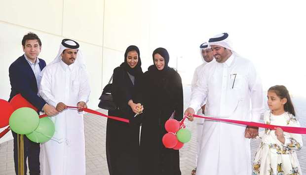 Machaille al-Naimi, along with senior QF officials, opens Qatar Academy Al Khor facility.