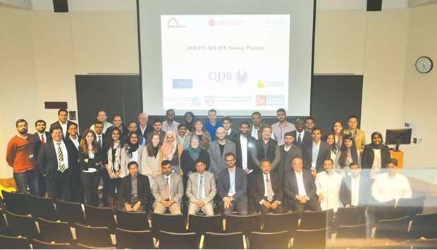 Delegates at the 2018 Harvard Islamic Finance Conference pose for a commemorative photo.