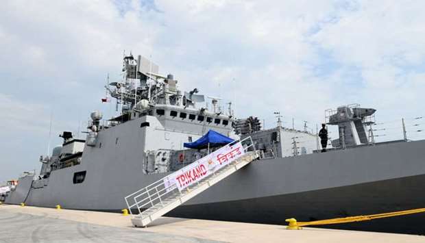 INS Trikand at Hamad Port.