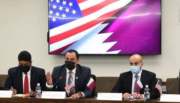 HE the Undersecretary at the Ministry of Commerce and Industry, Sultan bin Rashid al-Khater chairing the Economic and Commercial Cooperation Session organised within the fourth annual Qatar-US Strategic Dialogue, in Washington DC.