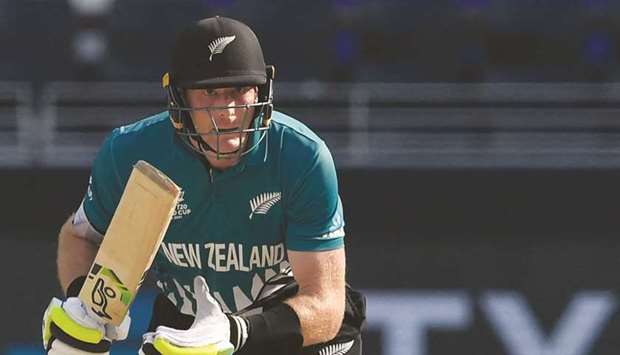 New Zealandu2019s Martin Guptill in action during the ICC Twenty20 World Cup match against Scotland in Dubai yesterday. (AFP)