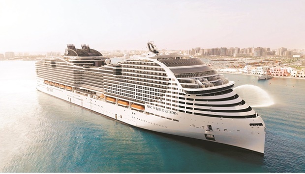 World Europa floating hotel arrives in Doha