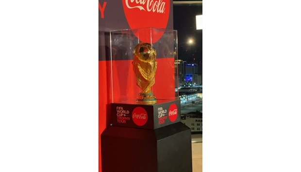 The original FIFA World Cup trophy arrived in Doha Sunday morning at the end of its global tour that included more than 50 countries and regions, a few days before the start of the FIFA World Cup Qatar 2022.