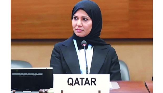 HE the Permanent Representative of Qatar to the UN in Geneva Dr Hind bint Abdulrahman al-Muftah