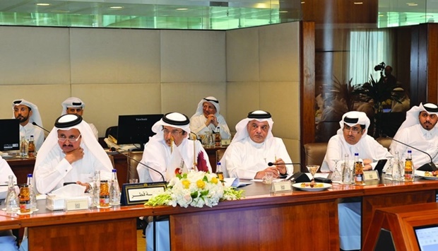 Qatar Chamber chairman Sheikh Khalifa bin Jassim al-Thani with the chamberu2019s delegation during the 59th FGCCC meeting and in the 133rd board meeting of the UAC, which concluded Wednesday in Kuwait.