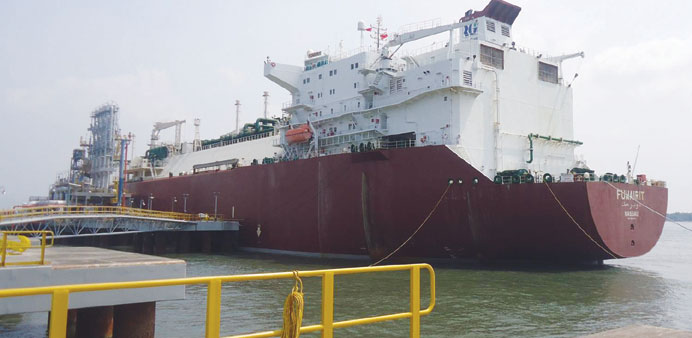 RasGas LNG tanker u2018Fuwairitu2019 at the Kochi terminal in Indiau2019s Kerala state.