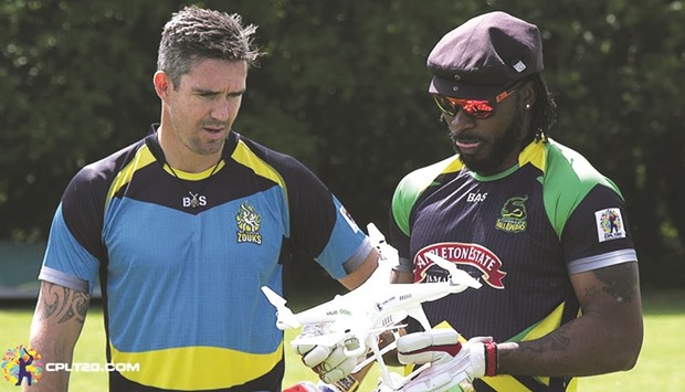 GLOBAL SUPERSTARS: Chris Gayle (right) and Kevin Pietersen