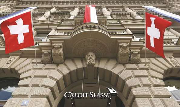 The entrance of the headquarters of Credit Suisse in Zurich. Credit Suisse said last week that BEAT may increase its US tax liability, while Barclays said that the provision might reduce the benefit of the lowered corporate tax rate.