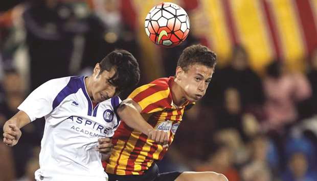 Aspire Academy lost to Esperance Tunis at the Al Kass Cup yesterday.