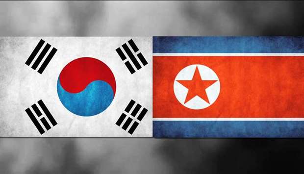North-south korea flag
