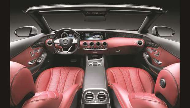 An interior view of the Mercedes-Benz S-Class Cabriolet.