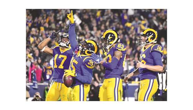 Los Angeles Rams running back C.J. Anderson (35) celebrates a