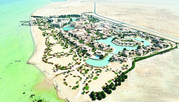 An aerial view of Zulal Wellness Resort by Chiva-Som.