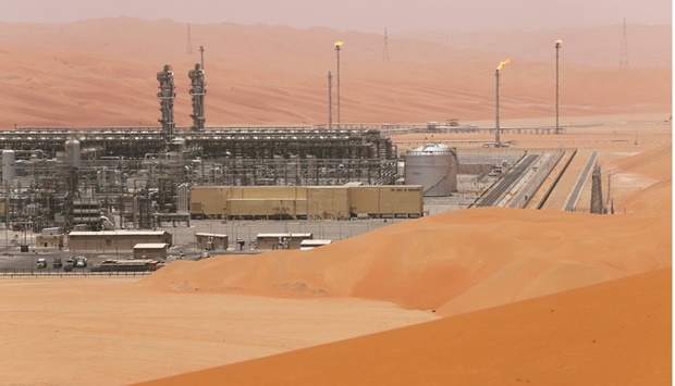 A general view of the natural gas liquids (NGL) facility in Saudi Aramcou2019s Shaybah oilfield at the Empty Quarter in Saudi Arabia. The 23-nation Opec+ alliance led by Saudi Arabia and Russia is likely to proceed with another modest monthly hike of 400,000 barrels a day as it restores production halted during the pandemic, according to a Bloomberg survey.