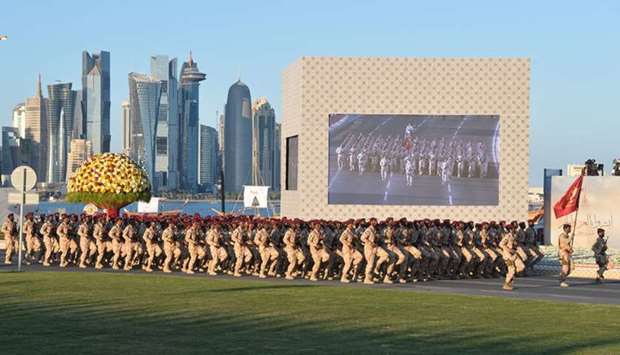 It was the first-time the parade was held in the afternoon after the National Day celebrations began to be held on December 18 a decade ago.
