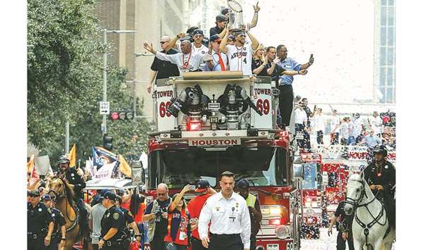 World champion Astros give hurricane-ravaged Houston a reason to