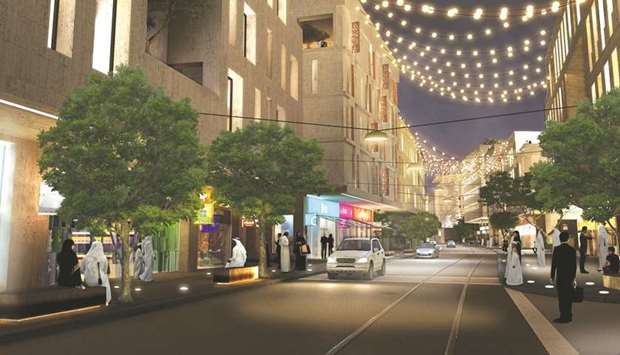 Al Kahraba Street in Msheireb Downtown Doha u2018will bring back to life Dohau2019s iconic, downtown bustling high-street, as part of the landmark regeneration projectu2019.