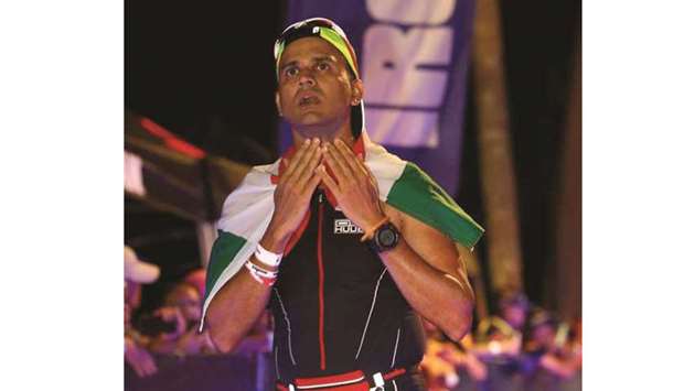INSPIRATION: Abdul Nassar at the Ironman Race in Malaysia in November this year.