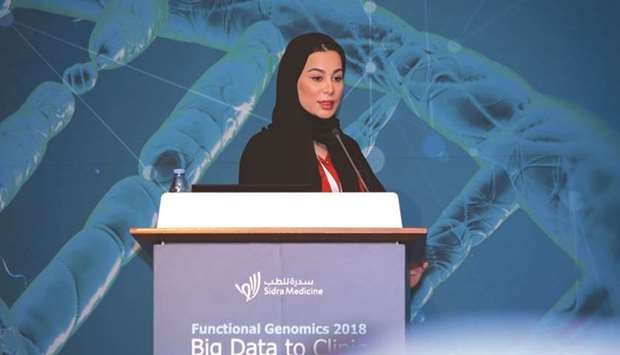 Sara al-Khawaga participating in the symposium.
